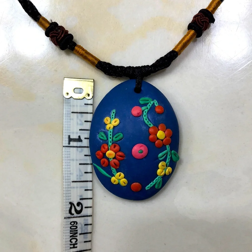 Vintage Chinese Good Luck Flower Adjust Necklace